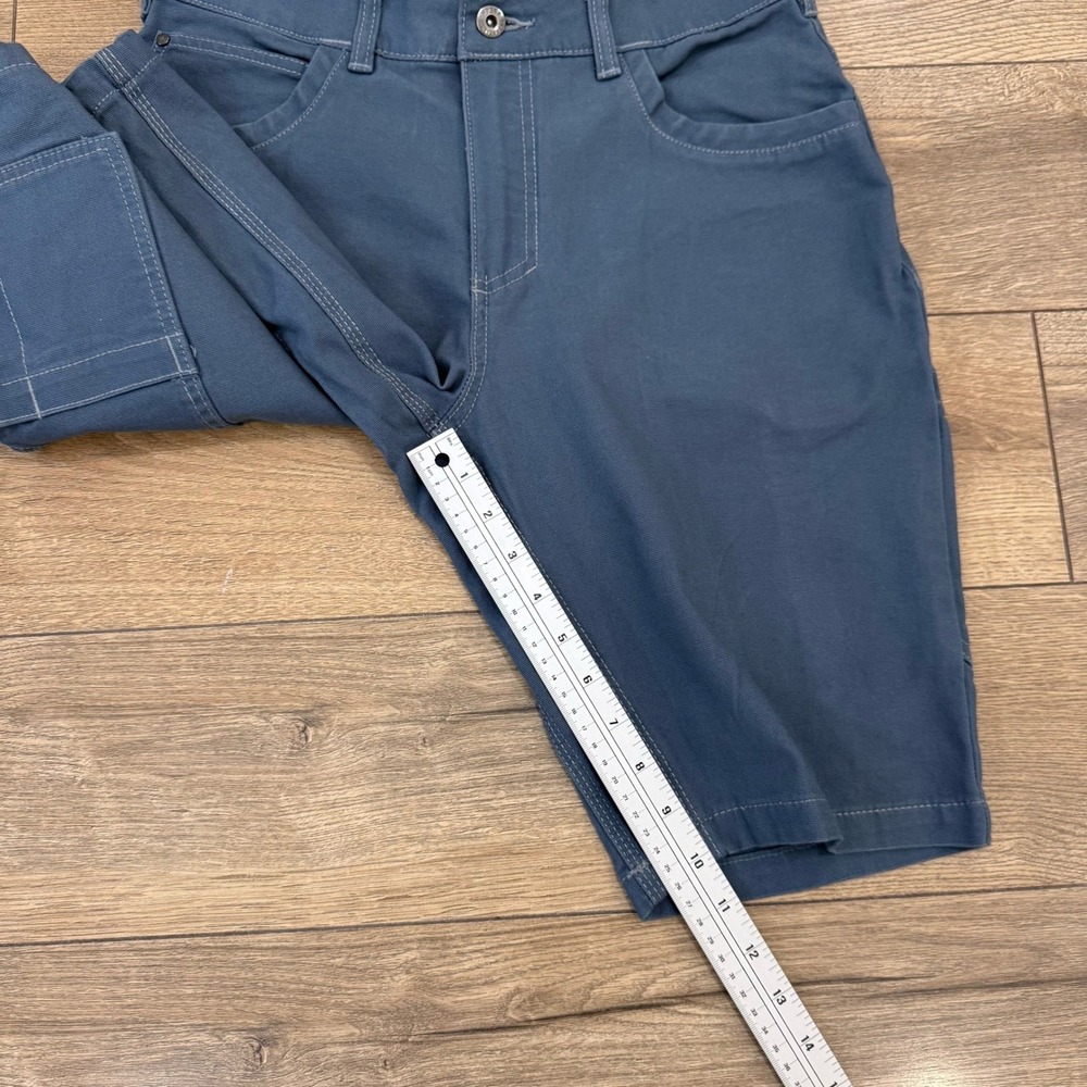 Noble Outfitters Womens Blue Canvas Utility Work Shorts Size 8 Cargo Pocket - Picture 6 of 7